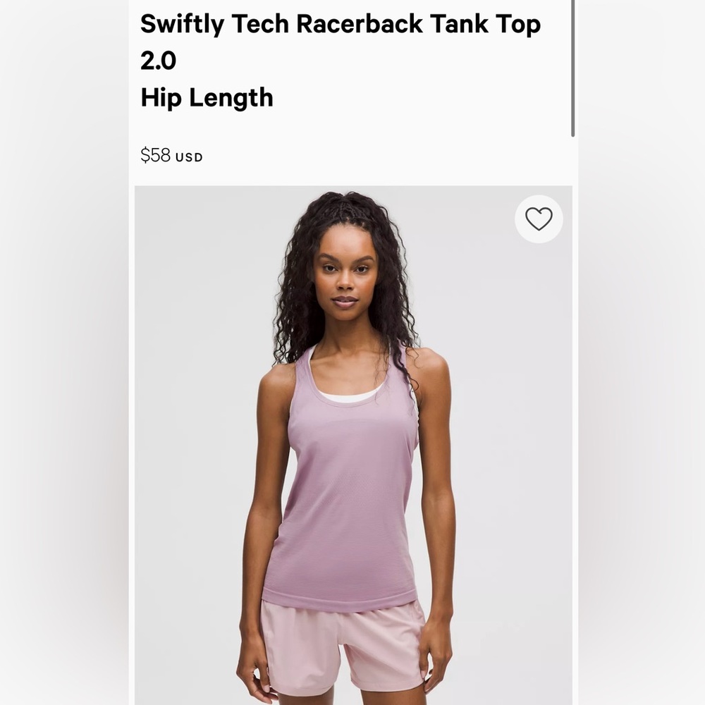 Lululemon Women's Swiftly Tech Racerback Tank Top Size 4 NWT